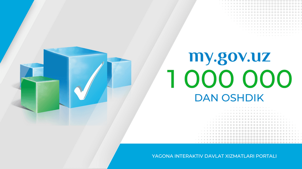  Yagona portalda ro‘yxatda o‘tganlar soni 1 milliondan oshdi!